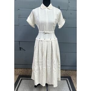 1950's Vintage Cream Dress